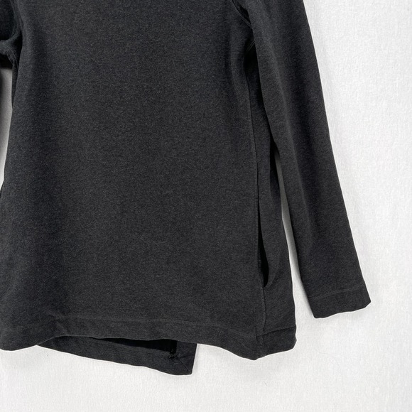 LULULEMON Savasana Wrap Cardigan Women 4 Gray Heather Charcoal Black Long Sleeve - Picture 9 of 16